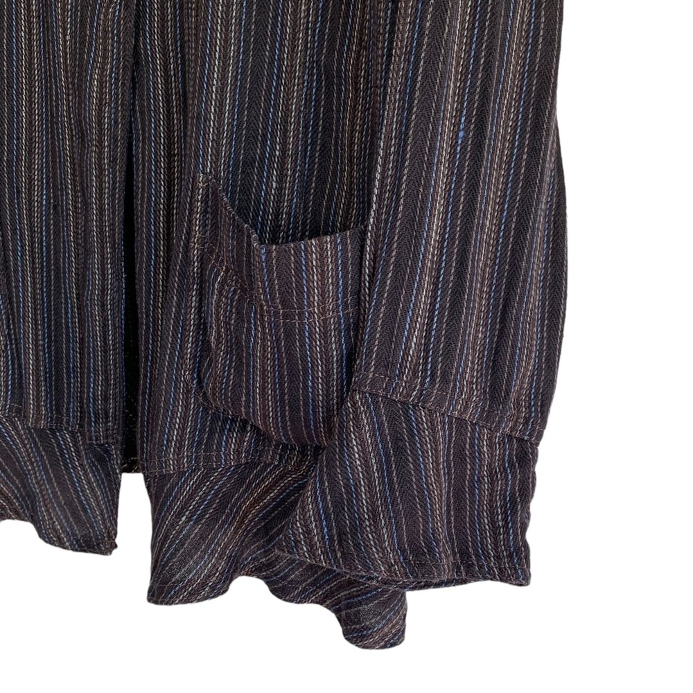 Solitaire 100% Linen Striped Jacket - Picture 6 of 8